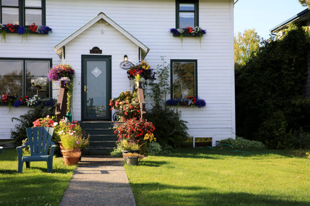 Anchorage, Alaska / USA - August 08, 2019: A typical house in Anchorage , Anchorage, Alaska,  USA