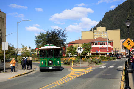 Juneau, Alaska / USA - August 09, 2019: Juneau downtown, Juneau, Alaska, USAのeditorial素材