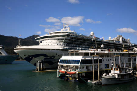Juneau, Alaska / USA - August 08, 2019: Ship cruise at Juneau port, Juneau, Alaska, USAのeditorial素材