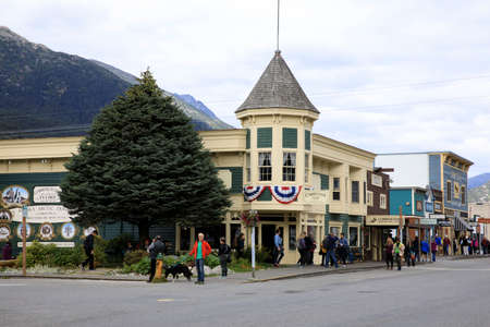 Skagway, Alaska / USA - August 12, 2019: Skagway town, Skagway, Alaska, USAのeditorial素材