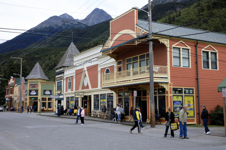 Skagway, Alaska / USA - August 12, 2019: Skagway town, Skagway, Alaska, USAのeditorial素材
