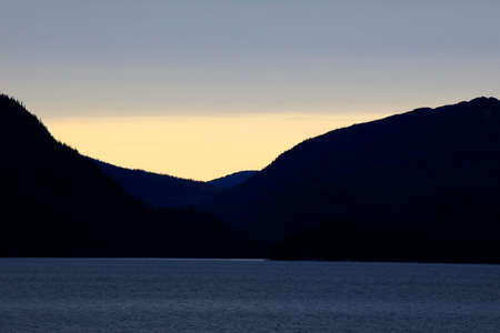 Alaska / USA - August 15, 2019: Alaska coastline view from a cruise ship deck, Alaska, USAのeditorial素材