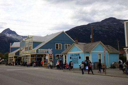 Skagway, Alaska / USA - August 12, 2019: Skagway town , Skagway, Alaska, USAのeditorial素材