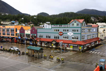 Ketchikan, Alaska / USA - August 15, 2019: Ketchikan town, Ketchikan, Alaska, USAのeditorial素材