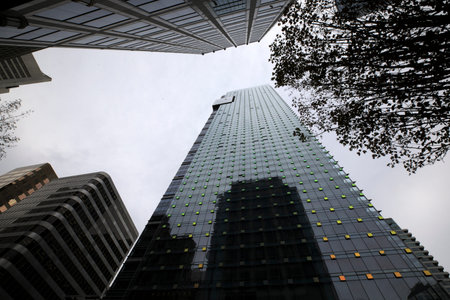 Vancouver, America - August 18, 2019: Vancouver building view, Vancouver, America