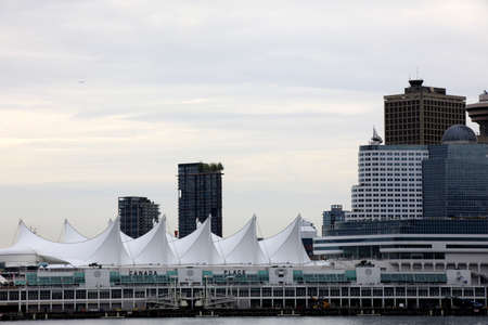 Vancouver, America - August 18, 2019: Vancouver view from Stanley Park, Vancouver, Americaのeditorial素材