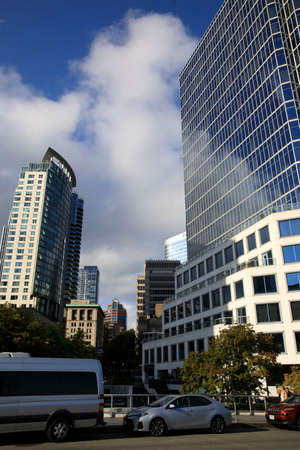 Vancouver, America - August 18, 2019: Vancouver building view, Vancouver, Americaのeditorial素材