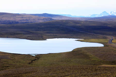 Kjolur / Iceland - August 25, 2017: A lake near the Kjolur Highland Road, Iceland, Europeのeditorial素材
