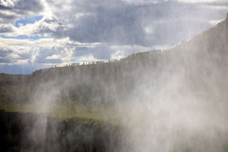 Gullfoss / Iceland - August 25, 2017: The famous Gullfoss waterfall, Iceland, Europeのeditorial素材