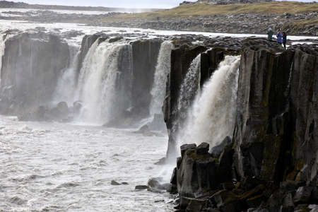 Iceland - August 30, 2017: The Sellfoss waterfall, Iceland, Europeのeditorial素材