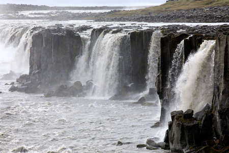 Iceland - August 30, 2017: The Sellfoss waterfall, Iceland, Europeのeditorial素材