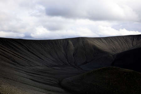 Myvatn / Iceland - August 30, 2017: The volcano Hiverfjall crater, Iceland, Europeのeditorial素材