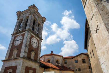 Sacro Monte (VA), Italy - June 01, 2020: The church's ring bell at Pilgrimage village of Santa Maria del Monte on Sacro Monte di Varese, UNESCO World Cultural Heritage Site, Santa Maria del Monte, Varese, Lombardy, Italyのeditorial素材