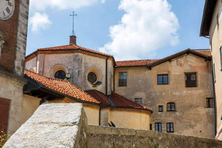 Sacro Monte (VA), Italy - June 01, 2020: The church at pilgrimage village of Santa Maria del Monte on Sacro Monte di Varese, UNESCO World Cultural Heritage Site, Santa Maria del Monte, Varese, Lombardy, Italyのeditorial素材