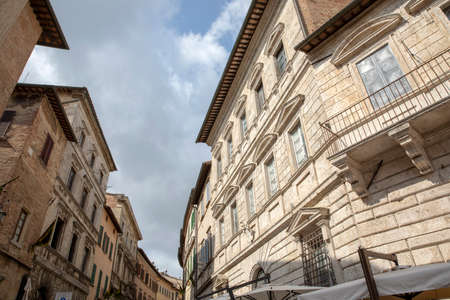 Montepulciano (SI), Italy - August 02, 2021: View of Montepulciano town, Tuscany, Italyのeditorial素材