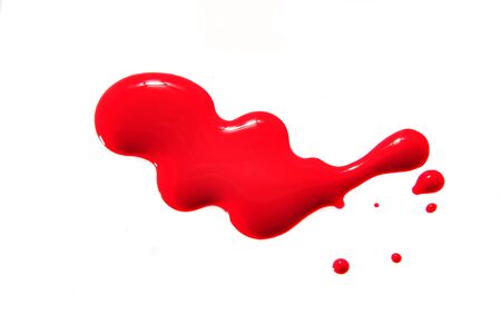 colorful nail polish drop  on whiteの写真素材