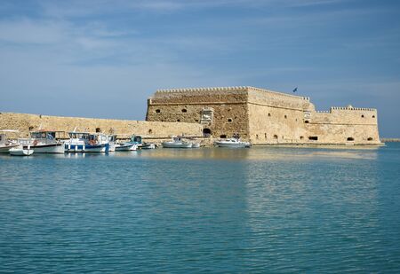boats and yachts in the port on the background of the Venetian fortressのeditorial素材