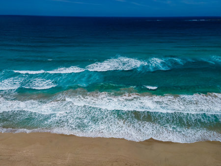 Aerial top view by drone of tropical beach.の写真素材