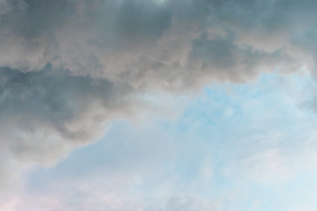 Background of dark clouds before a thunderstorm