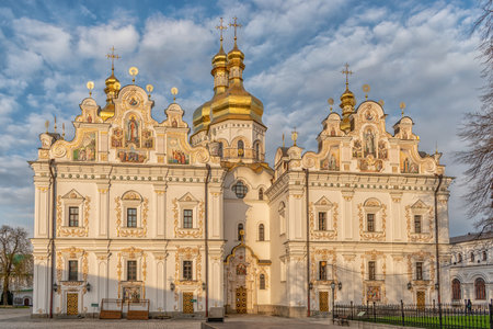 Cathedral of the Dormition in Kiev Pechersk Lavra or the Kiev Monastery of the Caves in Kyiv, Ukraine.の写真素材