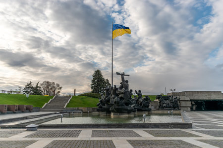 Museum of the History of Ukraine in World War II in Kiev. Memorial Complex.の写真素材