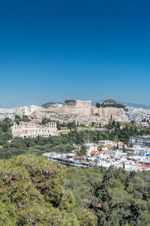 View of the Acropolis of Athens. Greece.の写真素材