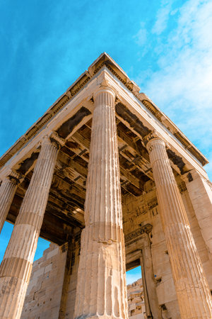 The Acropolis in Athens, Greece.の写真素材