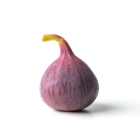 Fresh ripe Fig on white background. Minimal food concept.の写真素材