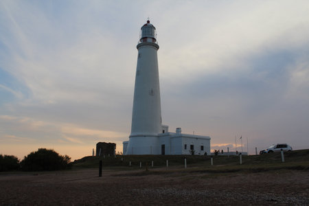 Lighthouse on the north coast of the island of Sylt in Germanyの写真素材