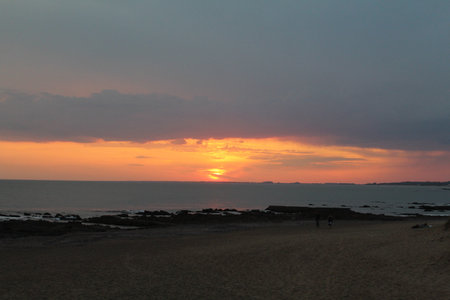 Beautiful sunset over the sea. Sunset over the sea. Beautiful sunset over the sea.の写真素材