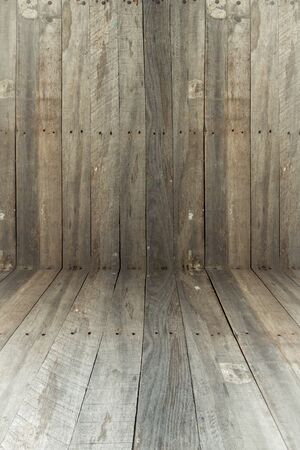Wooden panel wall interior backgroundの写真素材