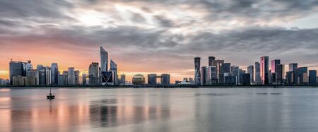 Hangzhou city panorama viewのeditorial素材