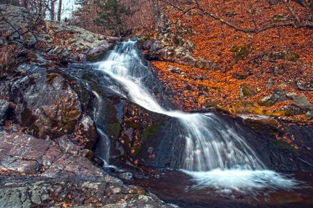 Falls Voroshilovsky near Nakhodka sity in Russiaの写真素材