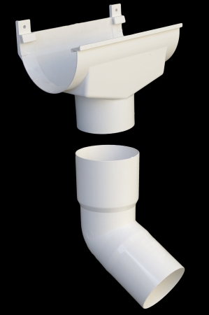 Group of PVC connection on the black backgroundの写真素材