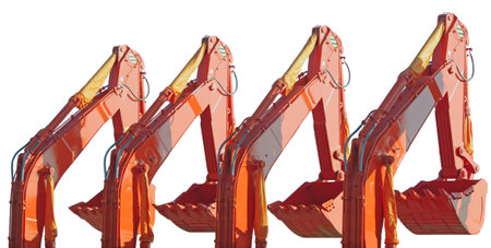 new excavator arm isolated on white background
