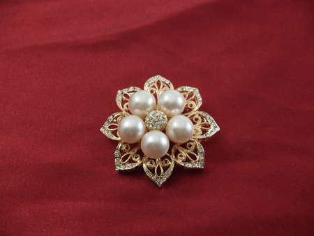 Eight-point star broochの写真素材