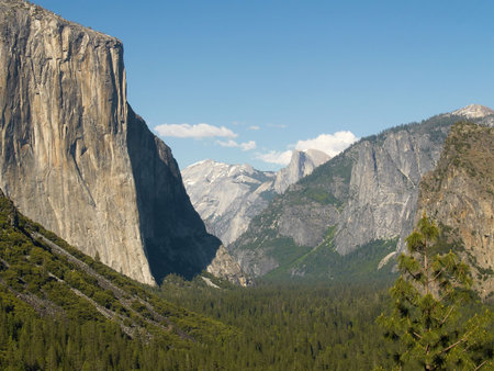 Yosemite Valley with El Capitan at leftの写真素材