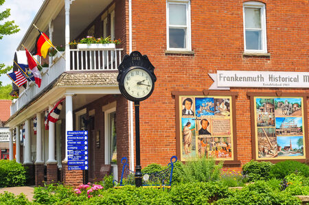FRANKENMUTH, MI - JUNE 28, 2014: The Frankenmuth Historical Museum on Main St. is one of the many attractions of this German-American town that brings throngs of visitors every year.のeditorial素材