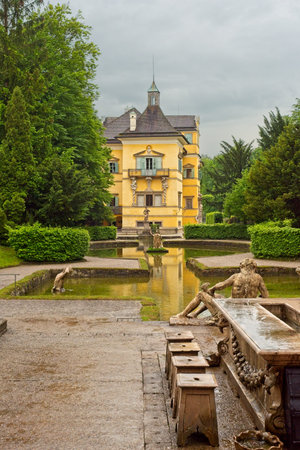 Hellbrunn Palace, built in 1613-19 by Prince-Archbishop Markus Sittikus of Salzburg and outfitted...