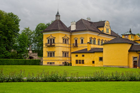 Hellbrunn Palace, built in 1613-19 by Prince-Archbishop Markus Sittikus of Salzburg, Austria, sits...