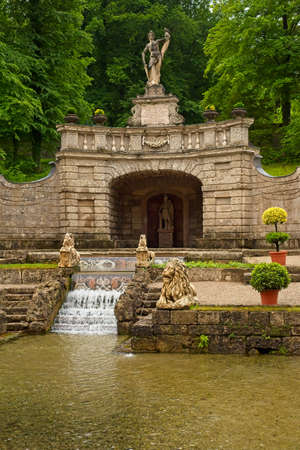 Hellbrunn Palace, built in 1613-19 by Prince-Archbishop Markus Sittikus of Salzburg and outfitted with a waterpark of trick fountains (Wasserspiele), has a wealth of sculpture from the baroque era.のeditorial素材