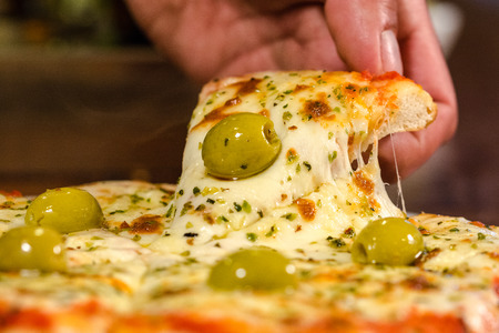 A portion of pizzaの写真素材