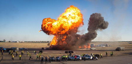 Explosion in a emergency simulacrum
