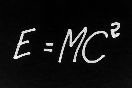 theory of relativity in white and black background