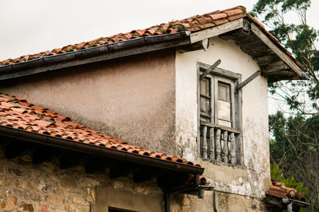 Old house of a village, demolished and abandoned