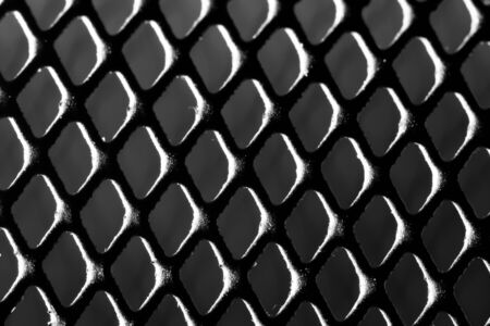 Abstract metal grid background in macroの写真素材