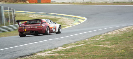 Circuit of Jarama, Madrid, Spain; April 03 2016: BMW M1 in a classic car race at the Jarama circuit
