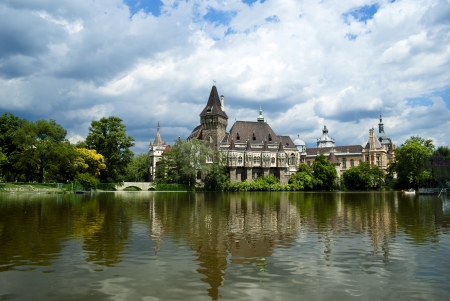 The Vajdahunyad castle, Budapest main city parkの写真素材