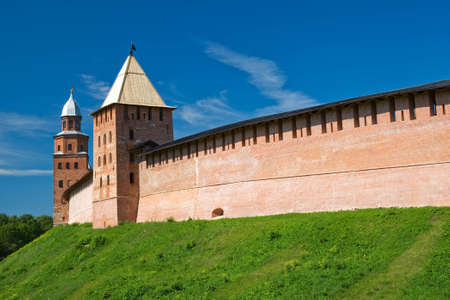 Tower reign and Kokui. Veliky Novgorod, Russiaの写真素材