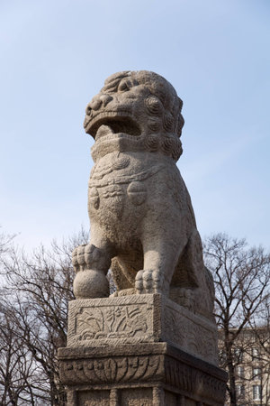 Chinese Sculpture Shih tsza  Peterの写真素材